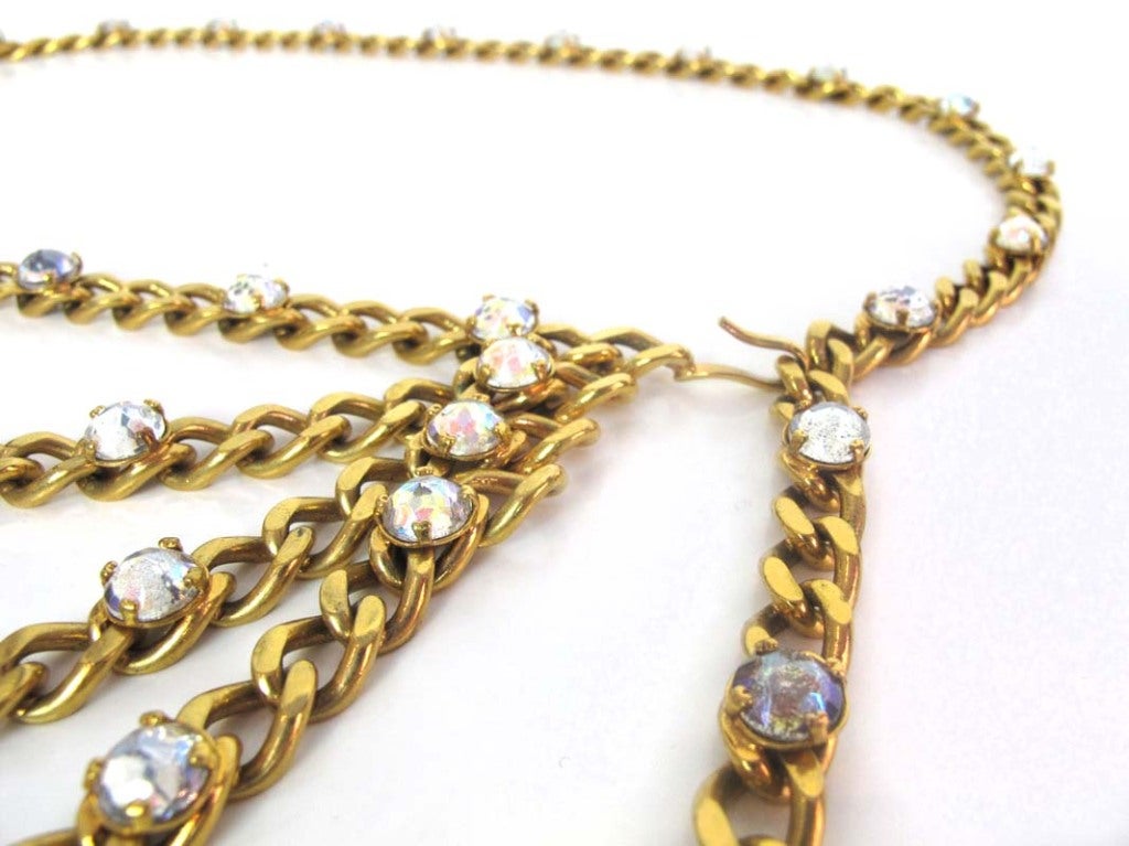 Chanel Gold Chain Belt With Crystals
Age: 1989
Made In France
Stamped: 