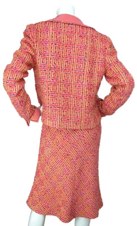 Women's CHANEL Peach Tweed Dress & Jacket
