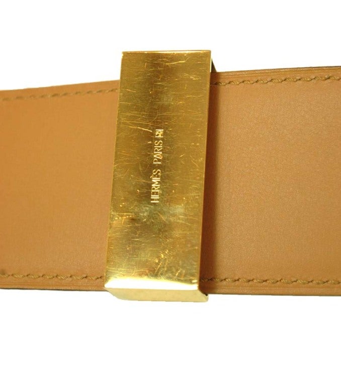 HERMES Brown Leather Medor Collier De Chien Belt 4