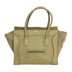 CELINE Taupe Leather Shoulder Luggage In "Dune"