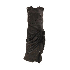 LANVIN NAVY SEQUIN SLEEVELESS TOP & SKIRT