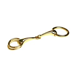 HERMES Gold Horsebit Scarf Ring