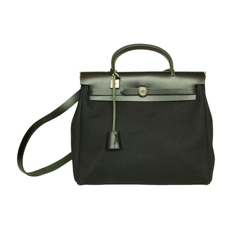 HERMES Canvas/Black 2 In 1 Her Bag