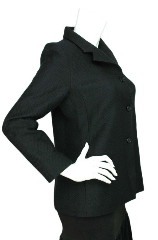 CHANEL Black Button Down Jacket