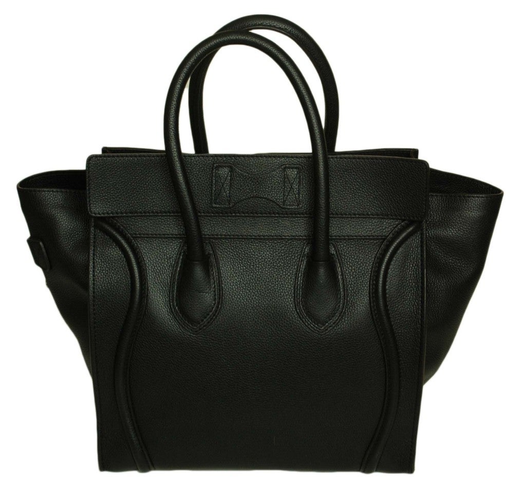 Women's CELINE Black Leather Luggage Bag