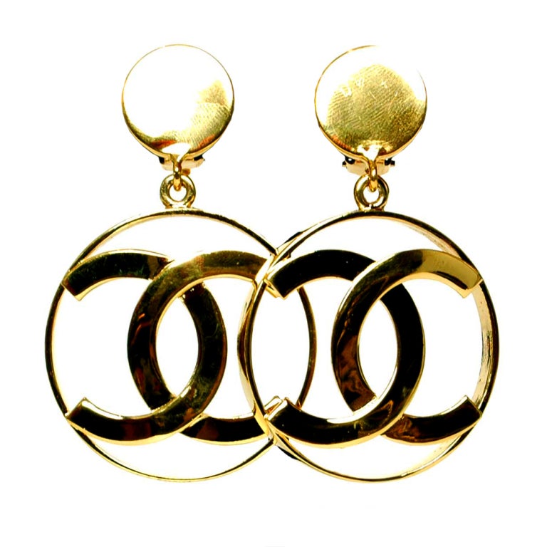 CHANEL Dangling CC Earrings at 1stdibs