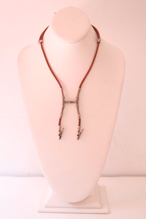 HERMES BAMBOU HALTER NECKLACE