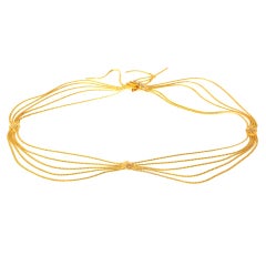 CHRISTIAN DIOR Gold Multi Strand Belt