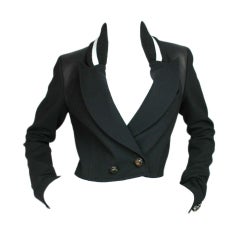 PROENZA SCHOULER Black Jacket with Knit Collar