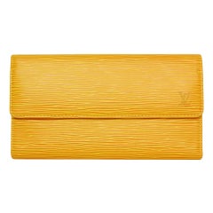 LOUIS VUITTON Yellow Epi Leather Wallet