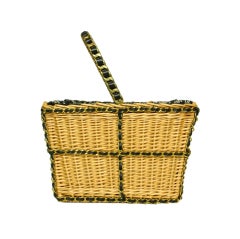CHANEL Vintage Picnic Basket With Top Handle (Circa 1990's)