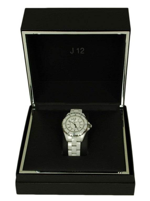 Women's CHANEL White Ceramic J12 Wristwatch 33mm