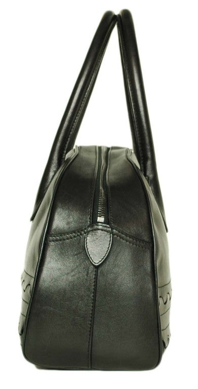 Women's ALAIA Black Bowling Bag with Cut-Out Detailing