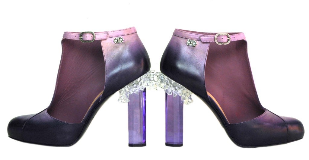 chanel purple heels