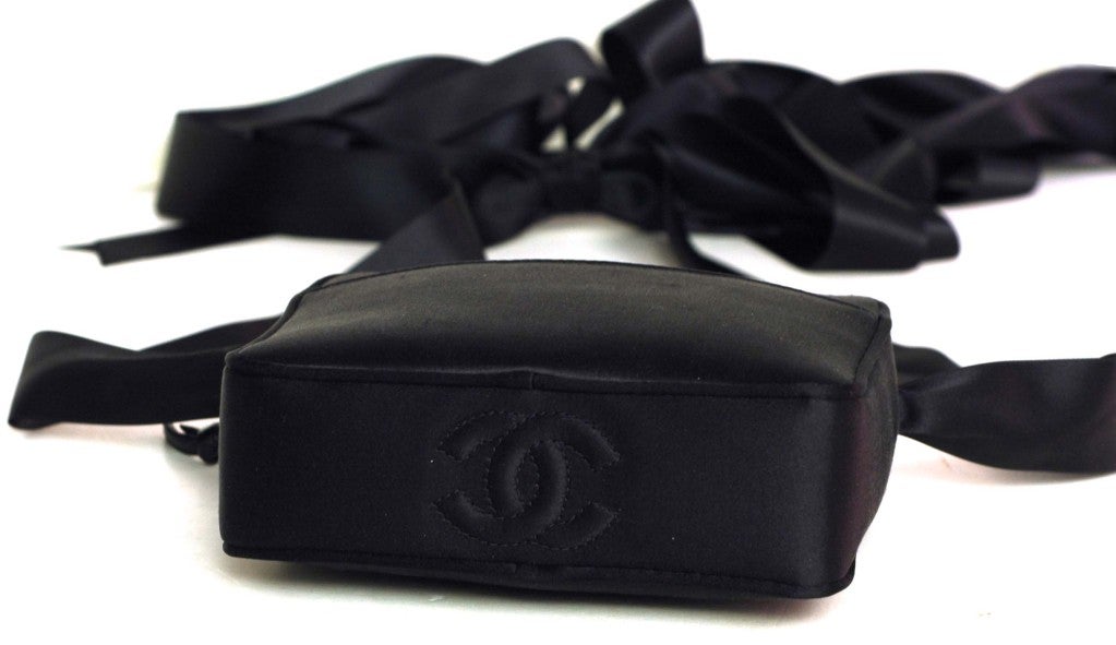 black satin shoulder bag