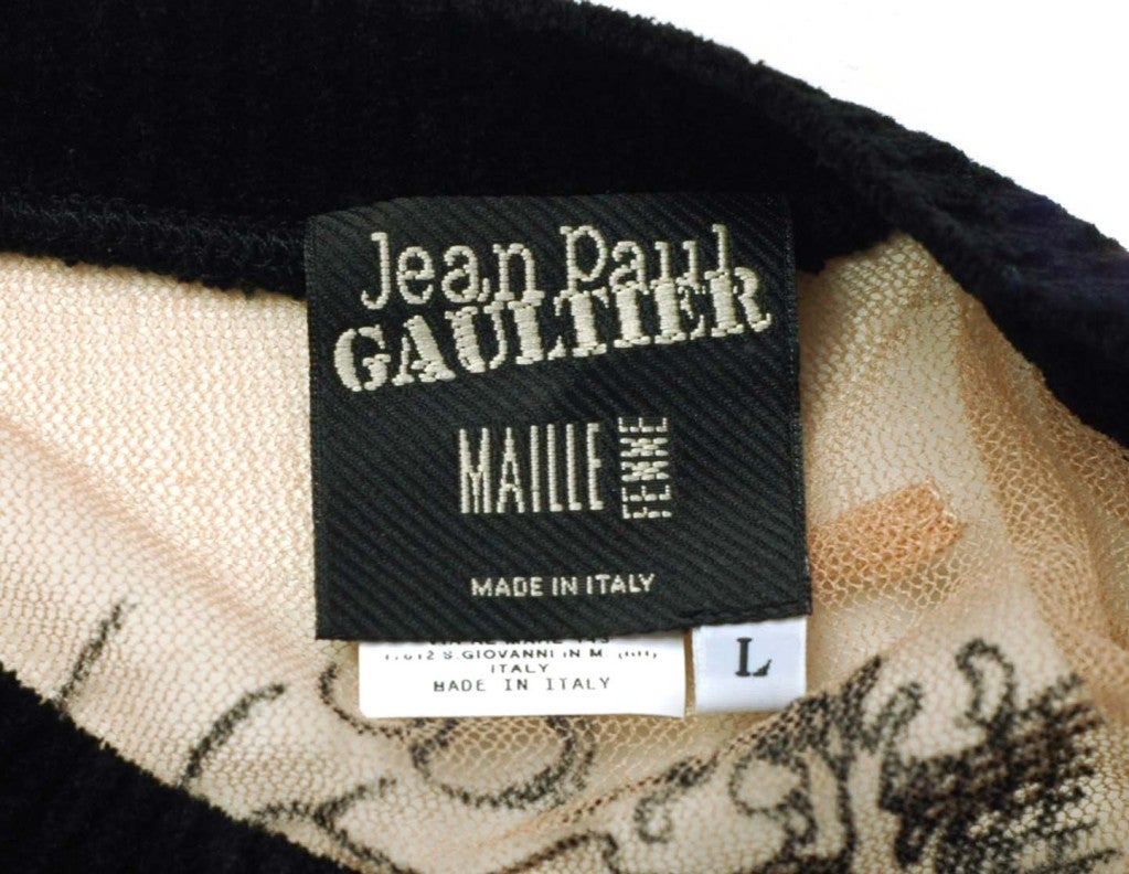 Jean Paul Gaultier Nude Mesh Long Sleeve Top 1