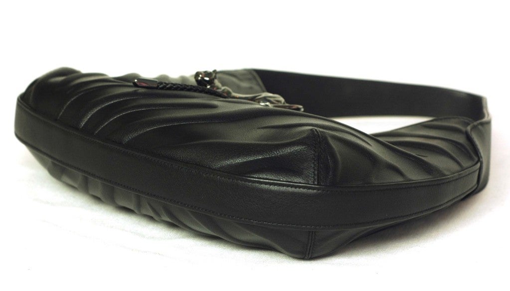 Women's CARTIER Black Leather Hobo Bag with Panther rt. $1, 510