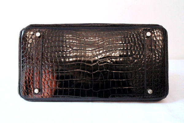 Hermes Black Porosus Crocodile 35 Cm Birkin Bag 2