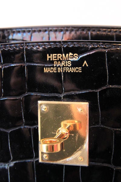 Hermes Black Porosus Crocodile 35 Cm Birkin Bag 4