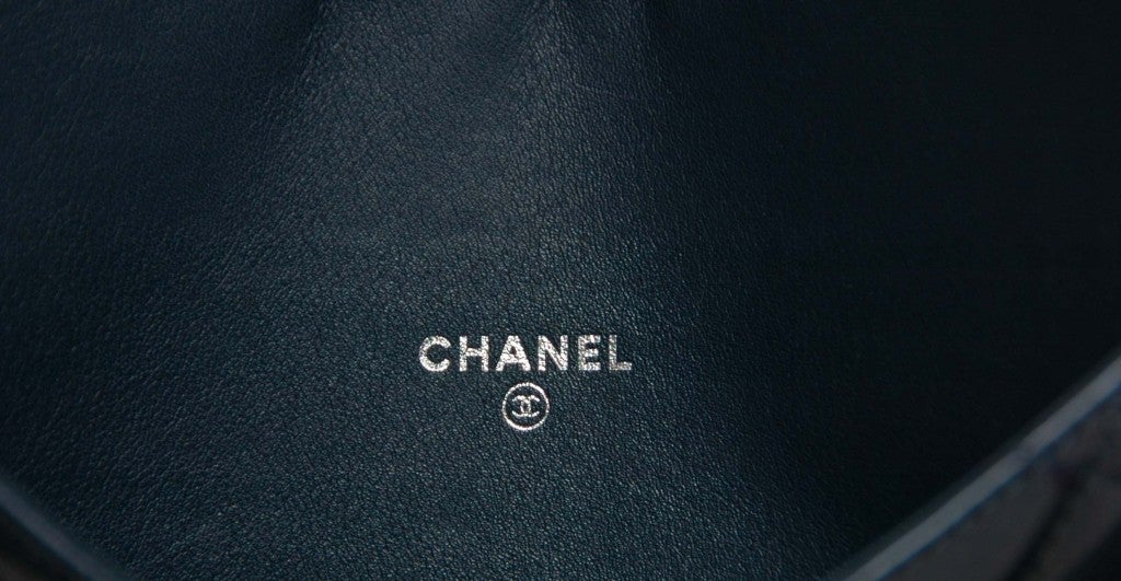 CHANEL Blue Quilted Patent Ipad Case rt. $775 2