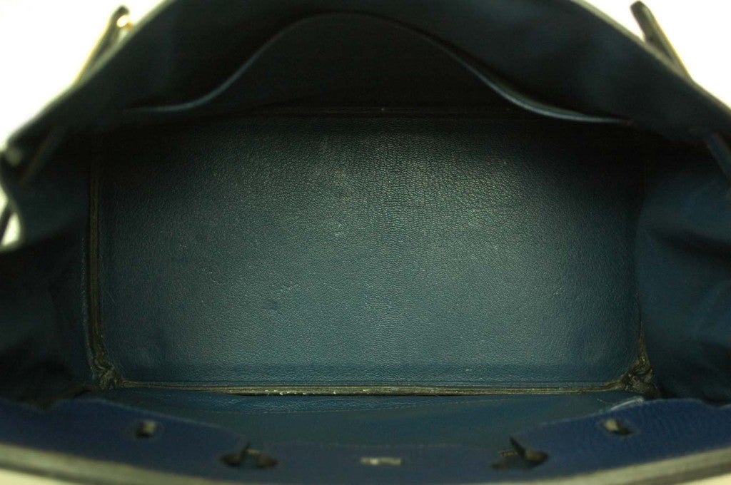 HERMES Marine Bleu Ardennes Leather 32cm HAC Birkin Bag 2