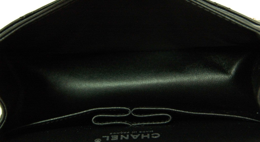 CHANEL Black Quilted  Leather Double Flap Mini Lucky Charm 2