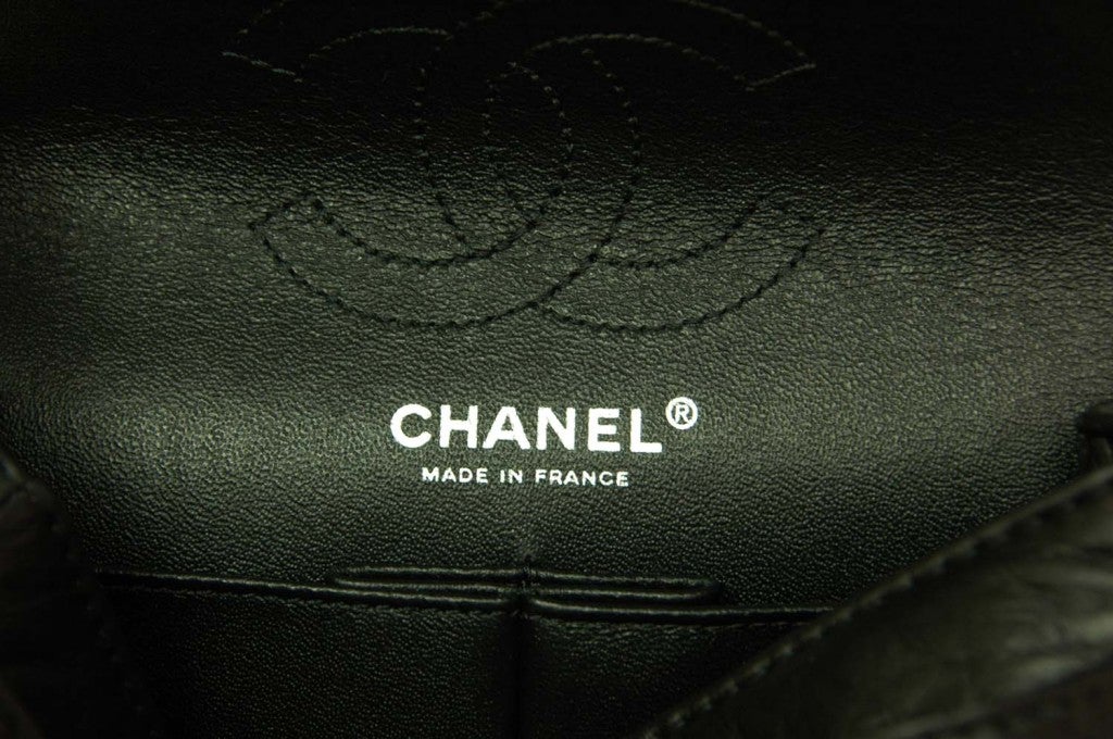 CHANEL Black Quilted  Leather Double Flap Mini Lucky Charm 3