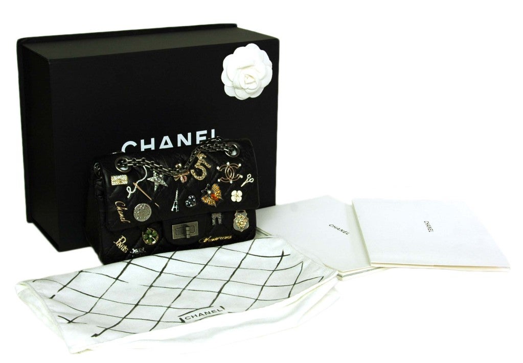CHANEL Black Quilted  Leather Double Flap Mini Lucky Charm 6