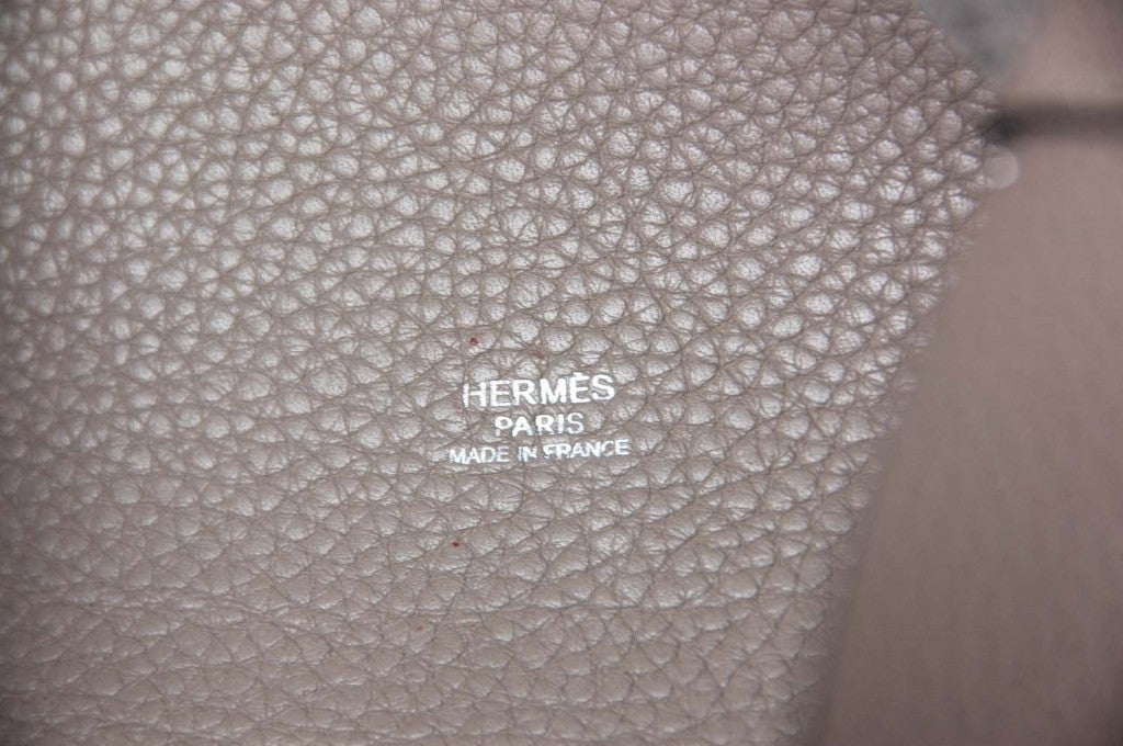 HERMES Picotin Taupe Leather Bag at 1stdibs  