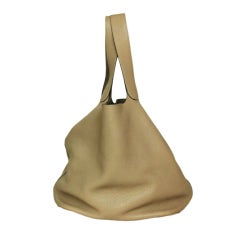HERMES Picotin Taupe Leather Bag