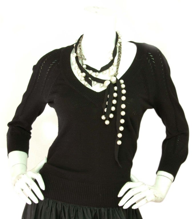 LANVIN Pearl And Chain Necklace 1
