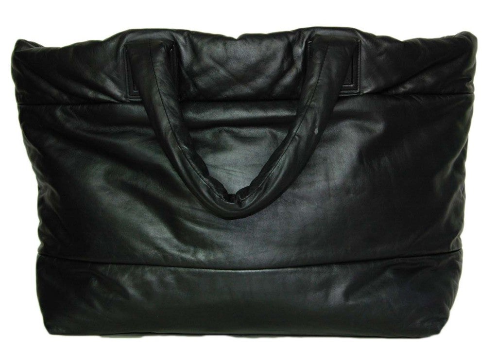 CHANEL Schwarzes Leder XL Cocoon Tote Bag 1