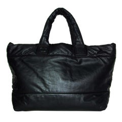 CHANEL Black Leather XL Cocoon Tote Bag
