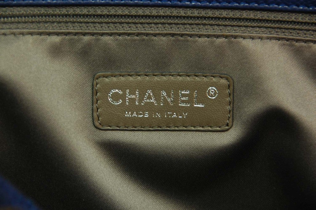 Women's CHANEL Periwinkle Blue Caviar Leather XL Shopper Tote Bag