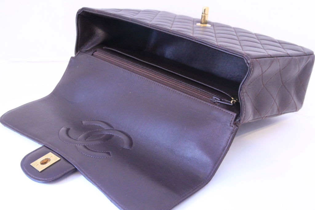 Women's CHANEL Brown Quilted Leather Mother & Daughter Classic Flap Bag
