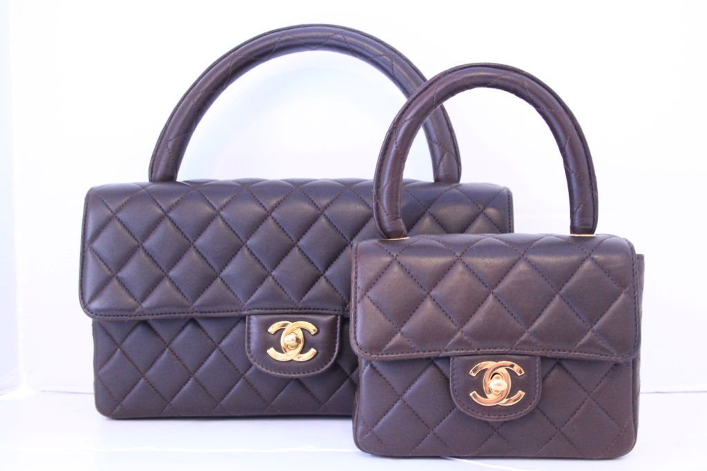 CHANEL Brown Quilted Leather Mother & Daughter Classic Flap Bag