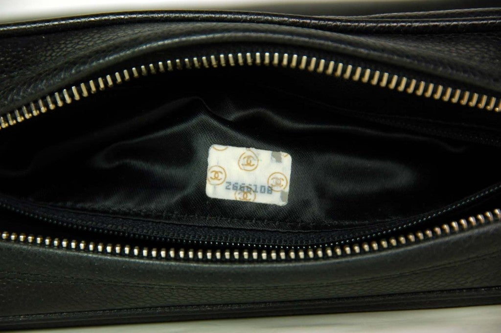 CHANEL Black Caviar Leather Vintage Camera Bag 6
