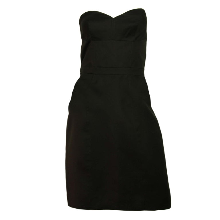 EMILIO PUCCI Schwarzes trägerloses Kleid