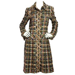 CHANEL Blue/Red Tweed Fantasy Coat NWT rt. $7055