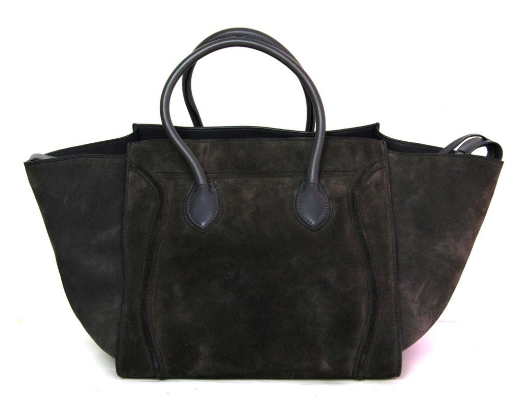 Women's CELINE Grey Suede Phantom Tote Bag