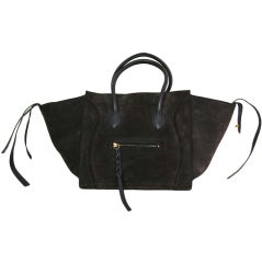 CELINE Phantom Tote Tasche aus grauem Wildleder