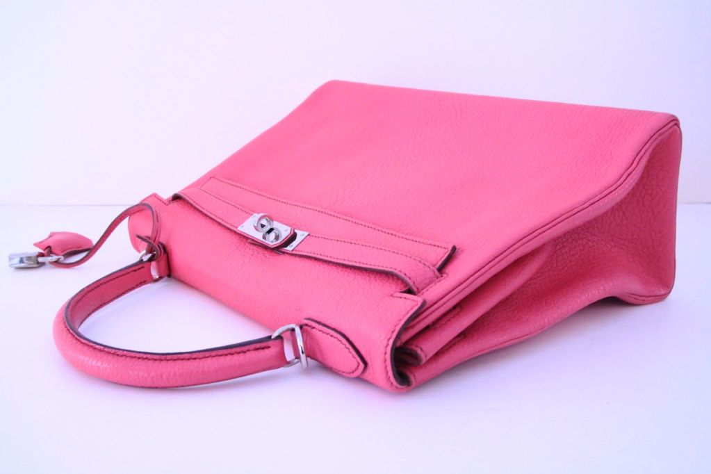 Hermes Fuschia Chevre 32cm Kelly Bag PHW 2