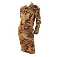 Christian Dior Camouflage D2 Piece ress/Jacket SET