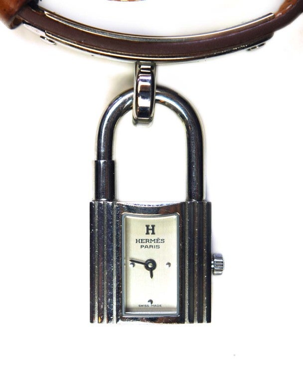 Hermes Lady's Stainless Steel Kelly Wrap Band Wristwatch 1