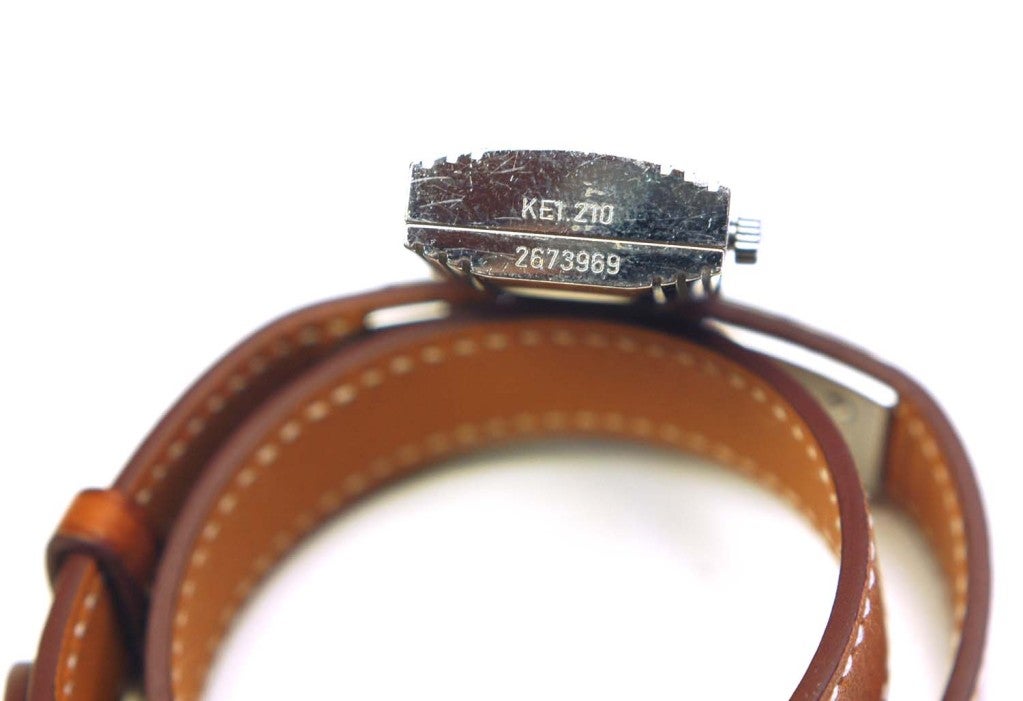 Hermes Lady's Stainless Steel Kelly Wrap Band Wristwatch 2