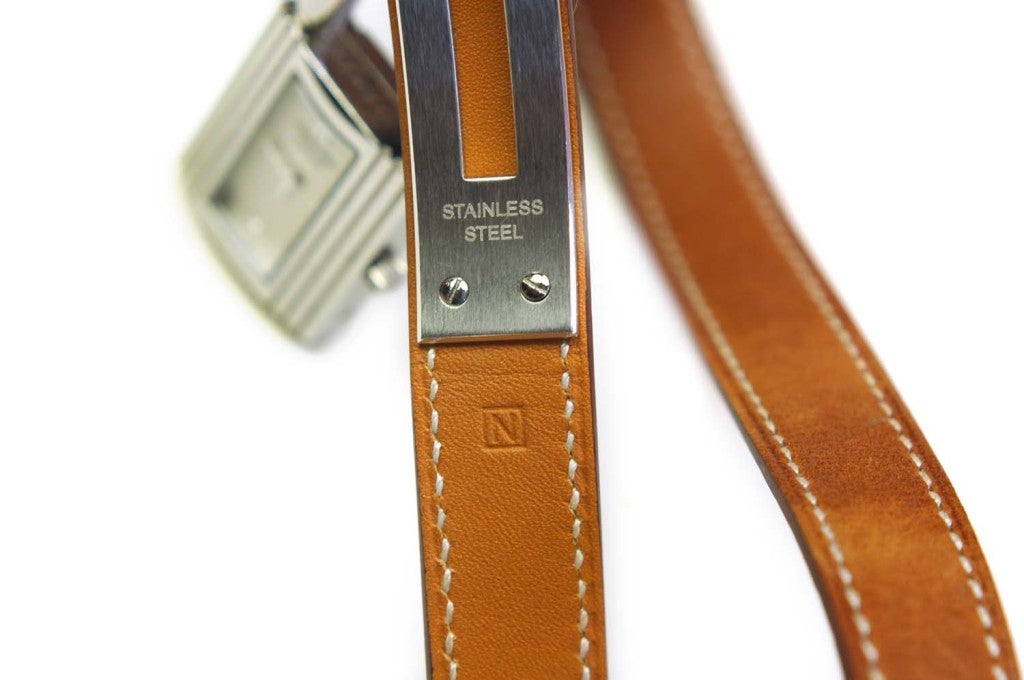 Hermes Lady's Stainless Steel Kelly Wrap Band Wristwatch 3