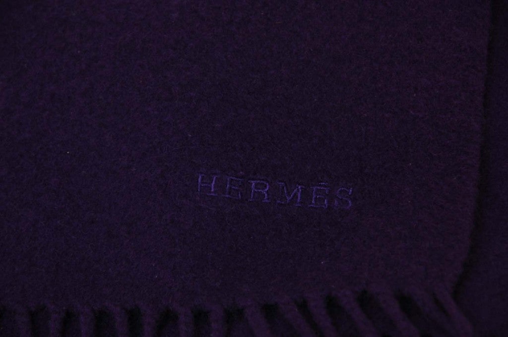purple hermes blanket