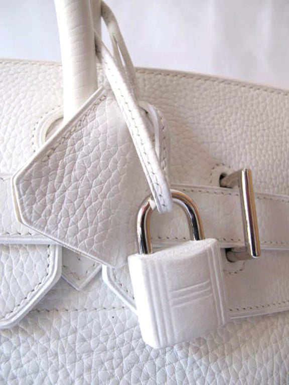 Women's or Men's HERMES WHITE LOGO JEAN PAUL GAULTIER BIRKIN BAG 42 CM