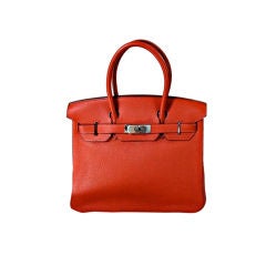 Hermes Red 30cm "Birkin" Bag