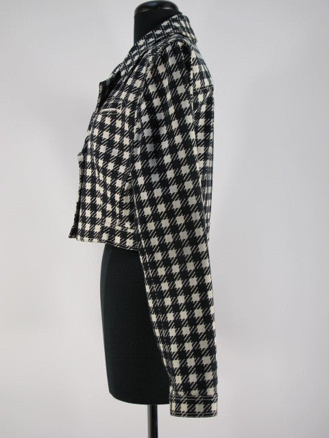 Vintage Black and White Houndstooth Jacket